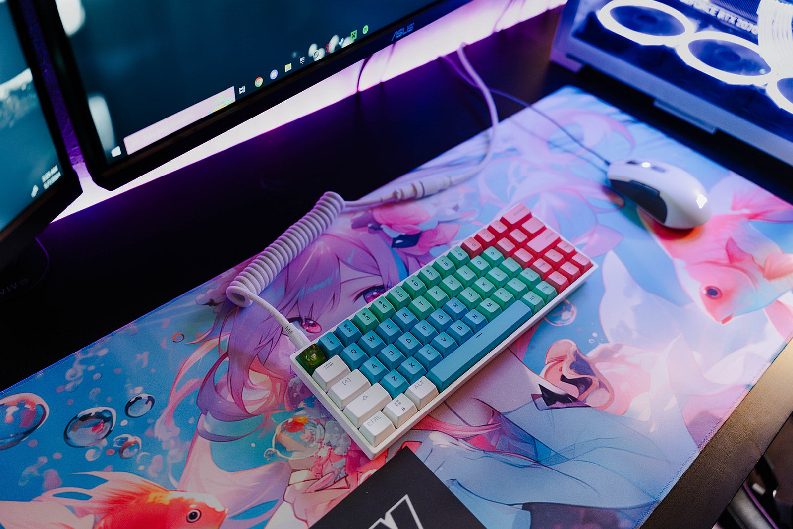 Custom mouse mat diagonal view secondary