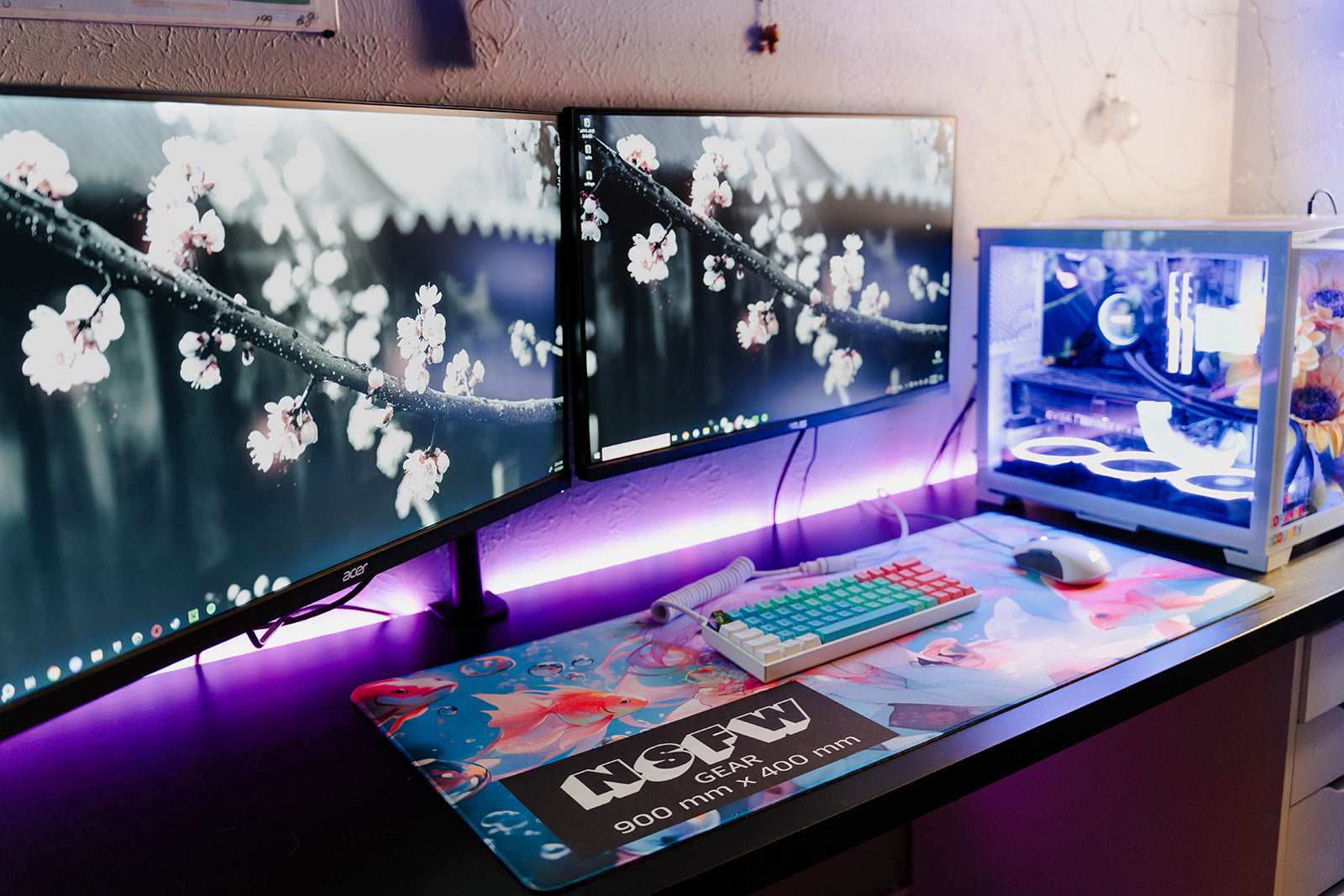 custom mouse pad setup view