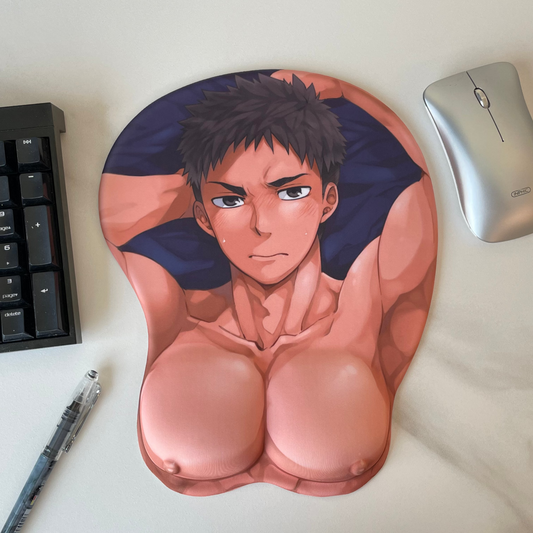 Custom Male Oppai Mouse Pad Top View